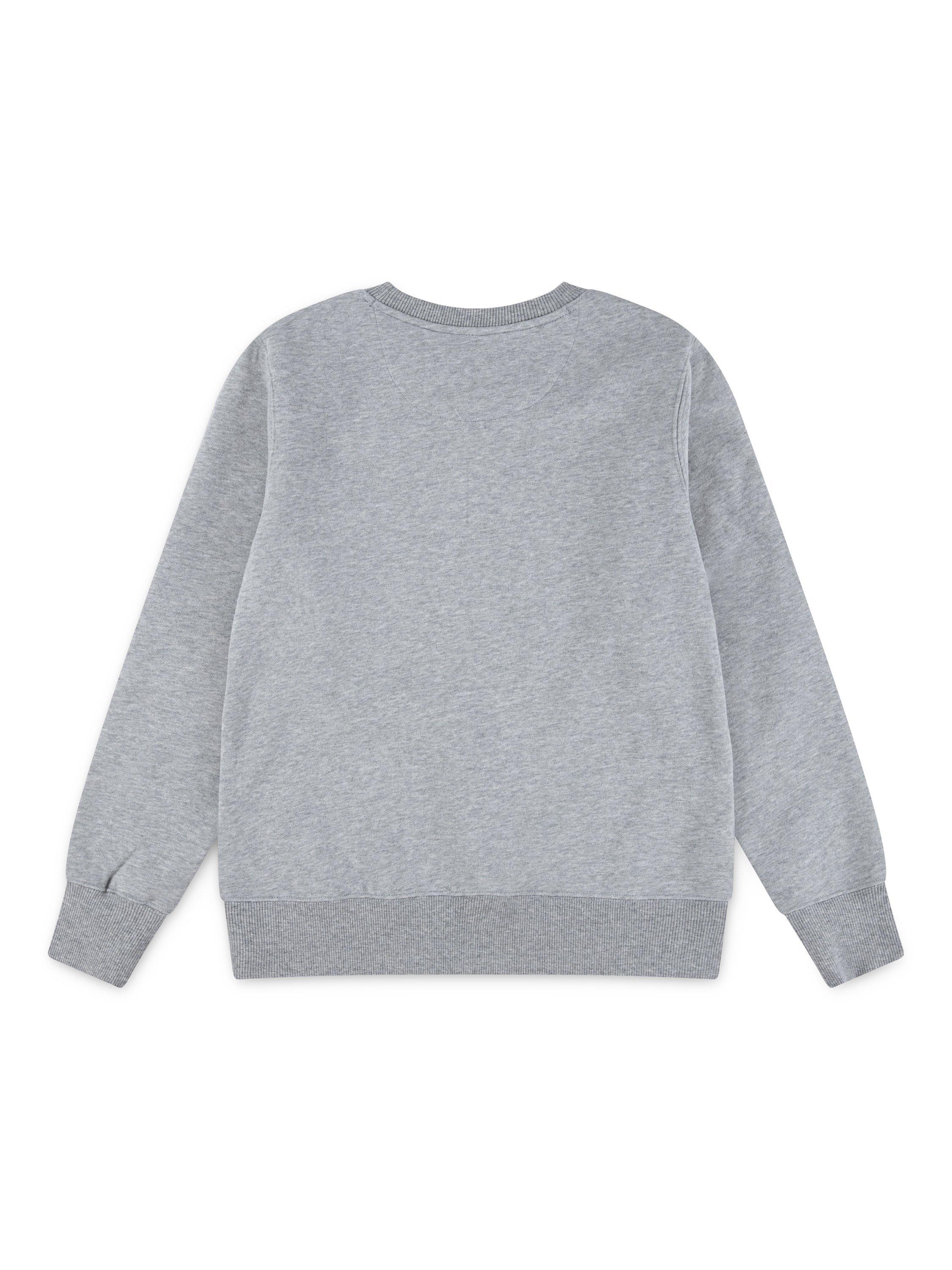 Product image 2 of 3, which shows Levi's Kids' Cotton Blend Monogram Crew Neck Sweatshirt, Grey Heather, 12 years