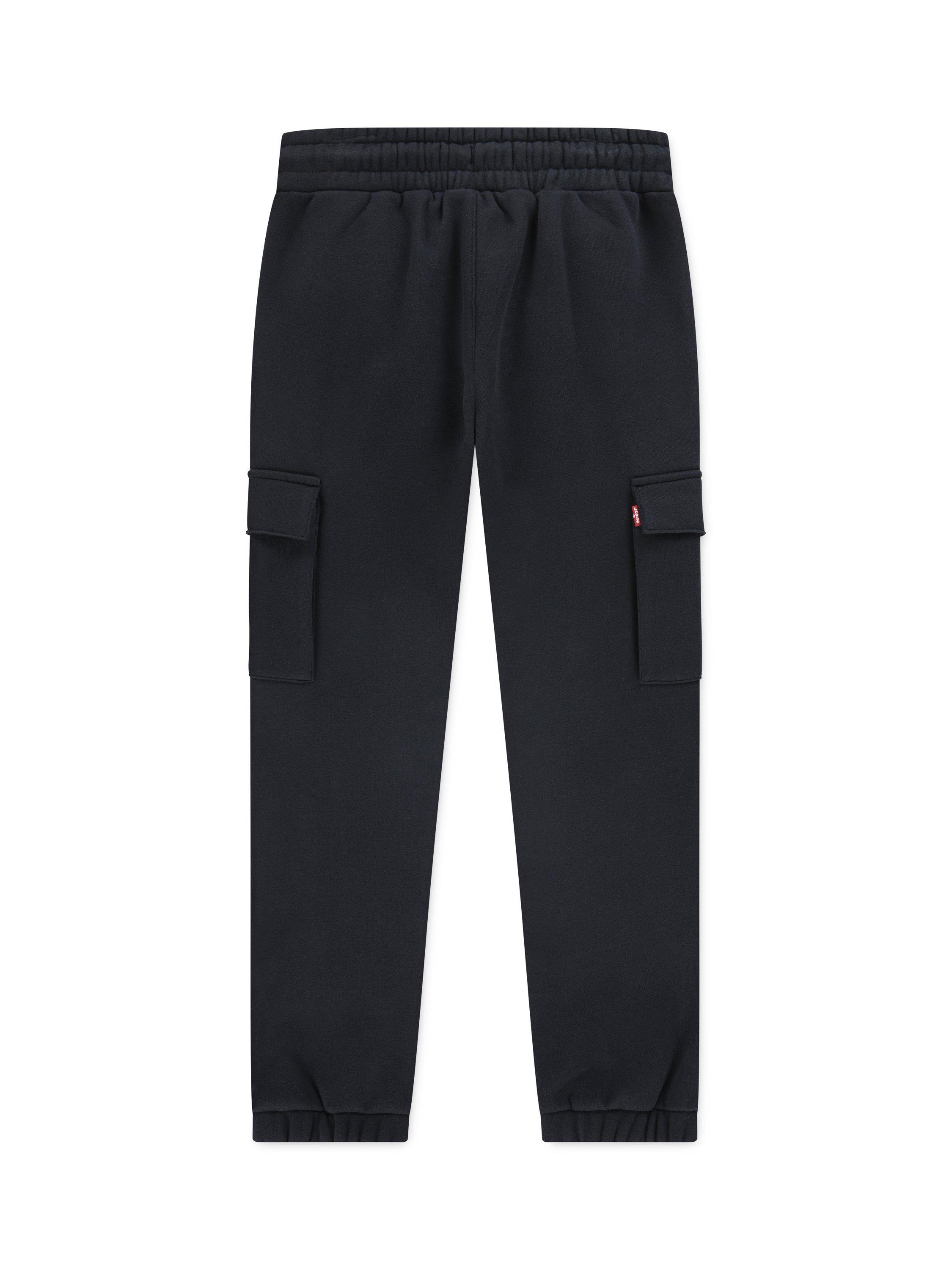 Product image 2 of 4, which shows Levi's Kids' Cotton Blend Drawstring Jogging Bottoms, Jet Black, 10 years