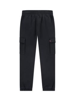 Levi's Kids' Cotton Blend Drawstring Jogging Bottoms, Jet Black - view 2, Jet Black
