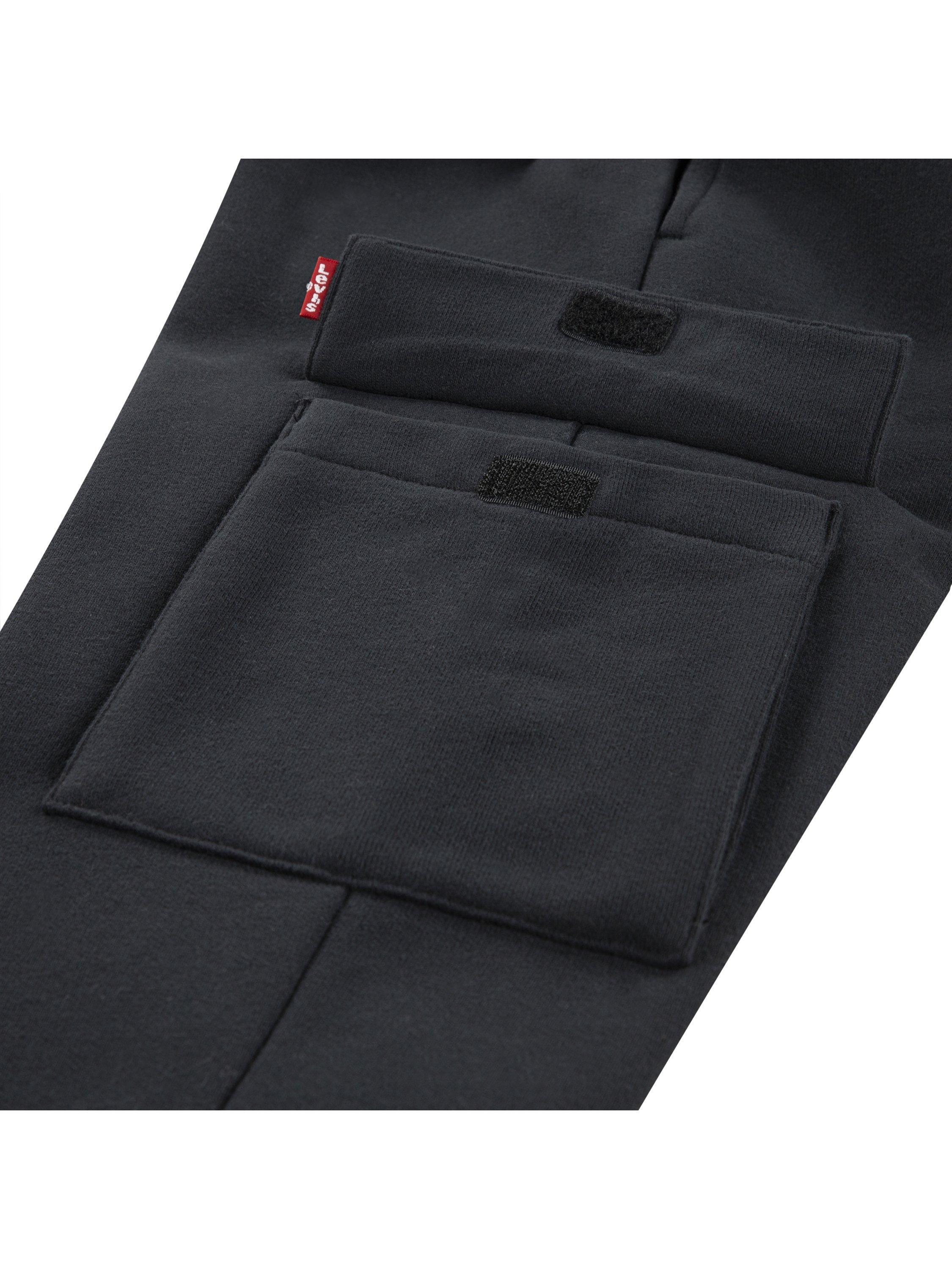 Product image 3 of 4, which shows Levi's Kids' Cotton Blend Drawstring Jogging Bottoms, Jet Black, 10 years