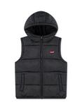 Levi's Kids' Batwing Hooded Puffer Gilet, Jet Black