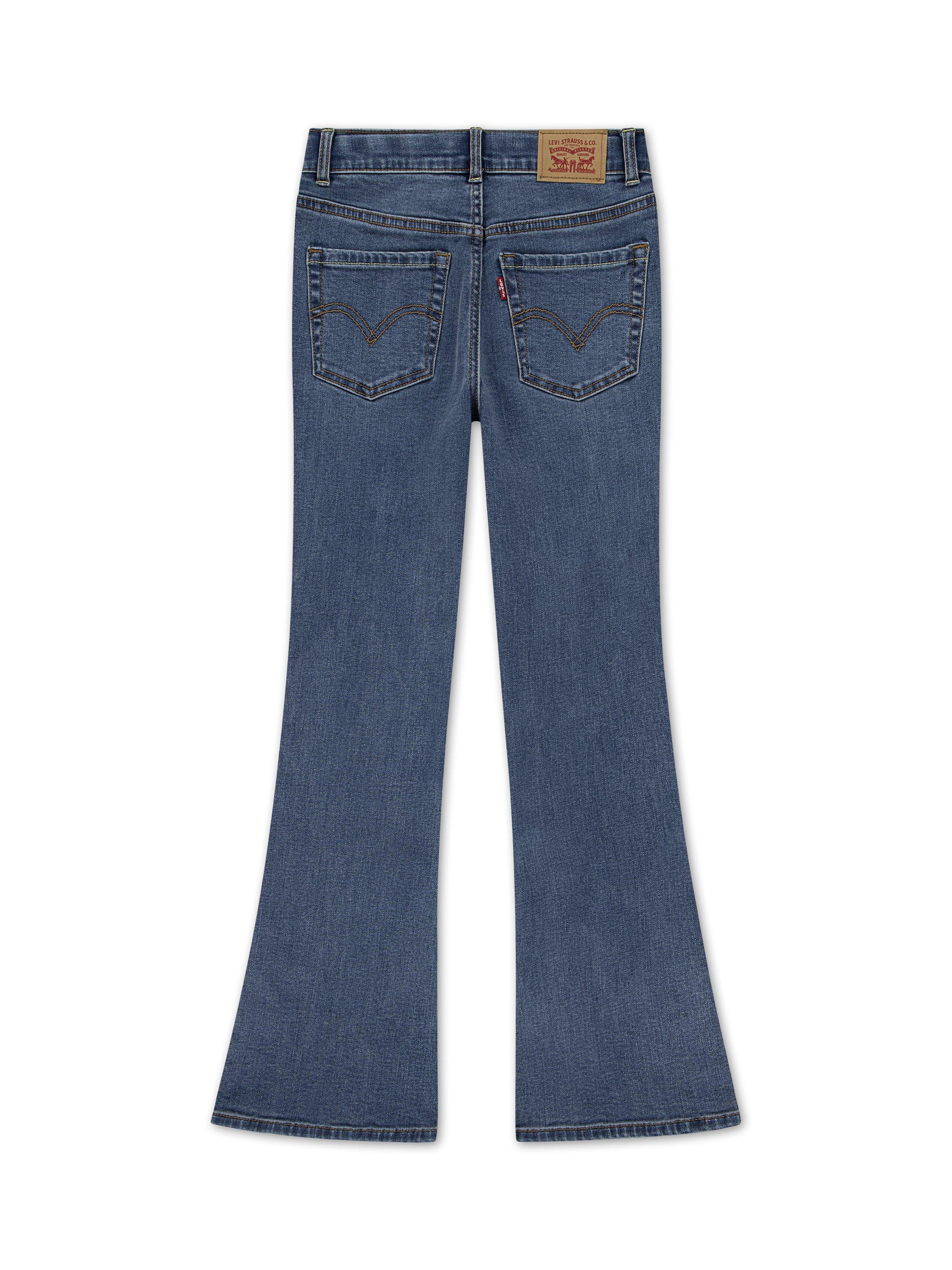 Product image 2 of 5, which shows Levi's Kids' Denim 726 Flared Slit Jeans, Blue Wave, 10 years