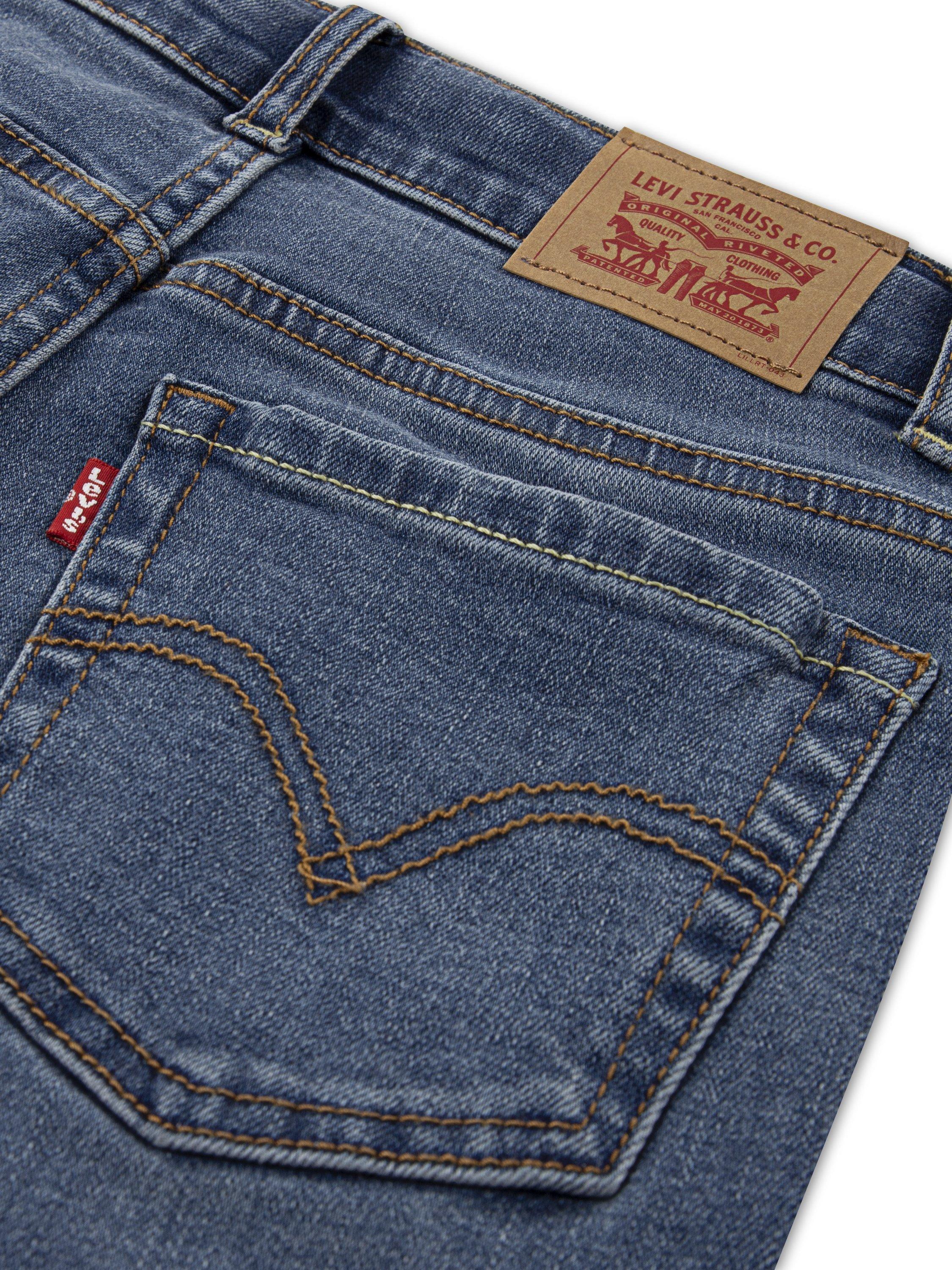 Product image 4 of 5, which shows Levi's Kids' Denim 726 Flared Slit Jeans, Blue Wave, 10 years