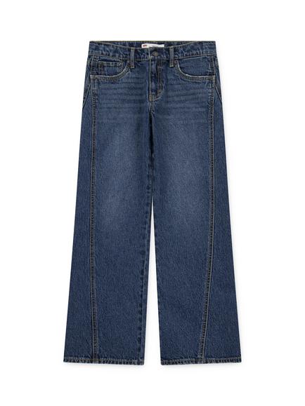 Levi's Kids' Denim Mid Rise Wide Leg Jeans containing LENZING™ ECOVERO™ Viscose, No Filter