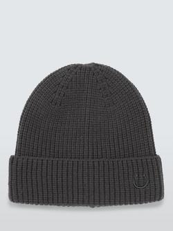 John Lewis Kids' Knit Beanie Hat, Grey - view 2, Grey