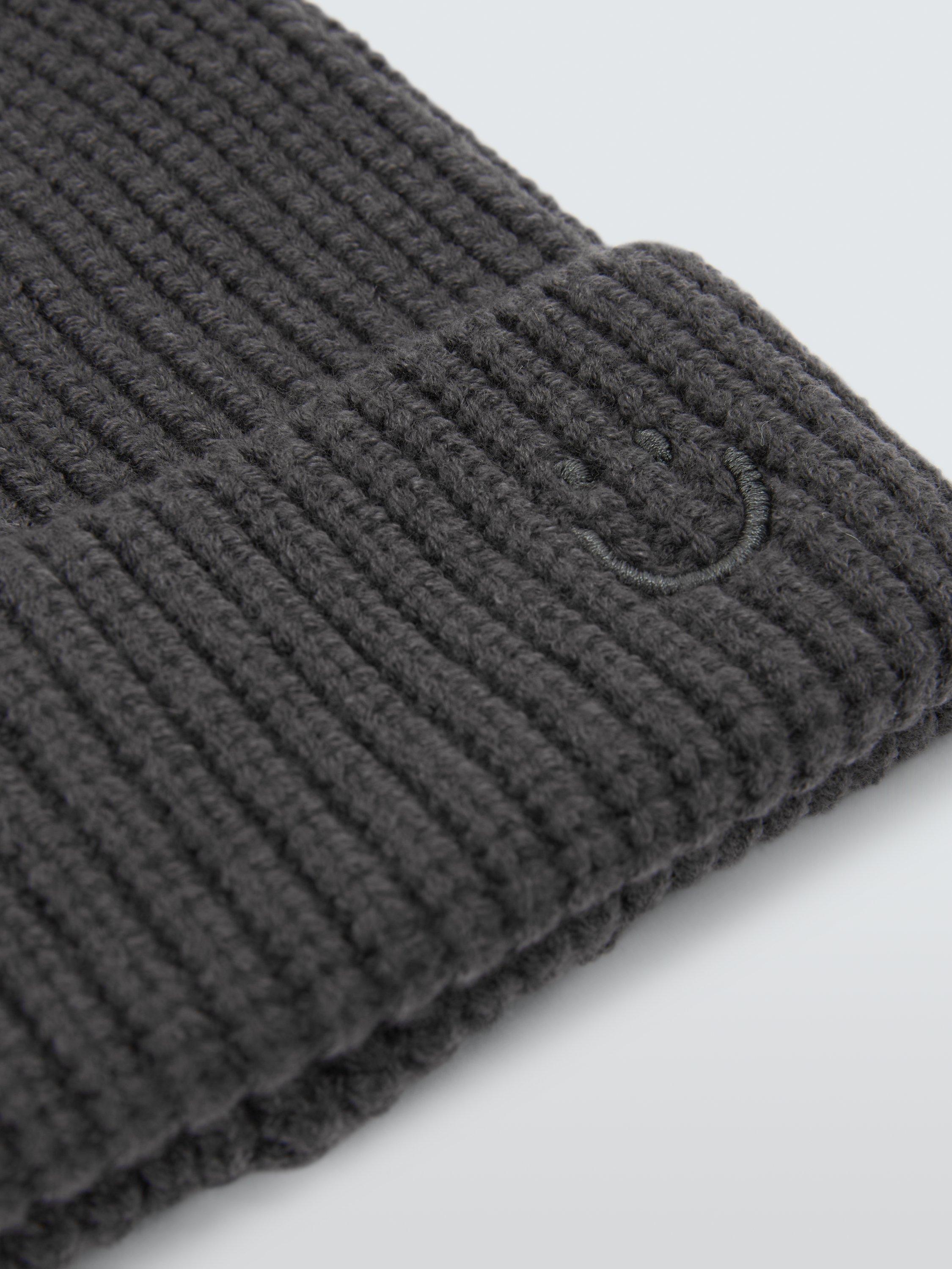 Product image 4 of 4, which shows John Lewis Kids' Knit Beanie Hat, Grey, 3-5 years
