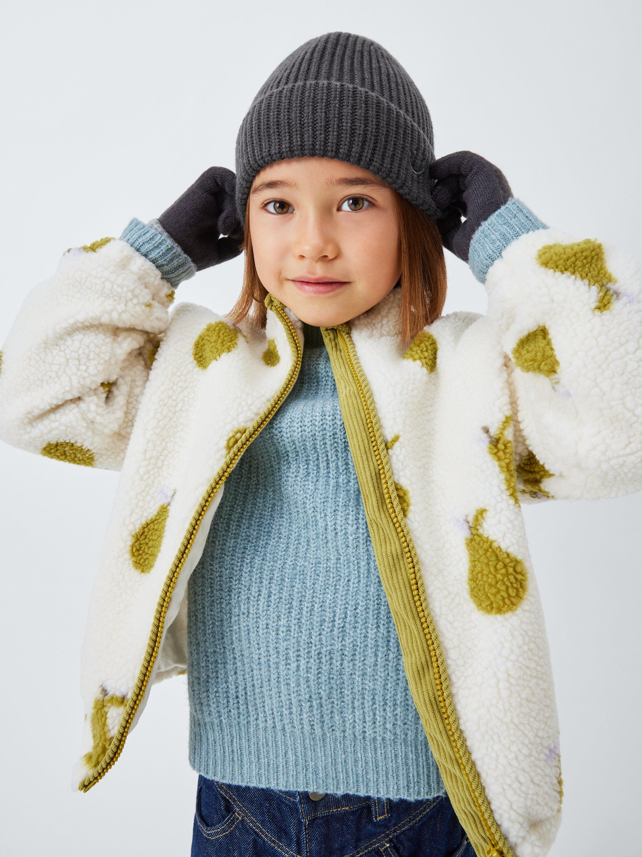 Product image 3 of 4, which shows John Lewis Kids' Knit Beanie Hat, Grey, 3-5 years
