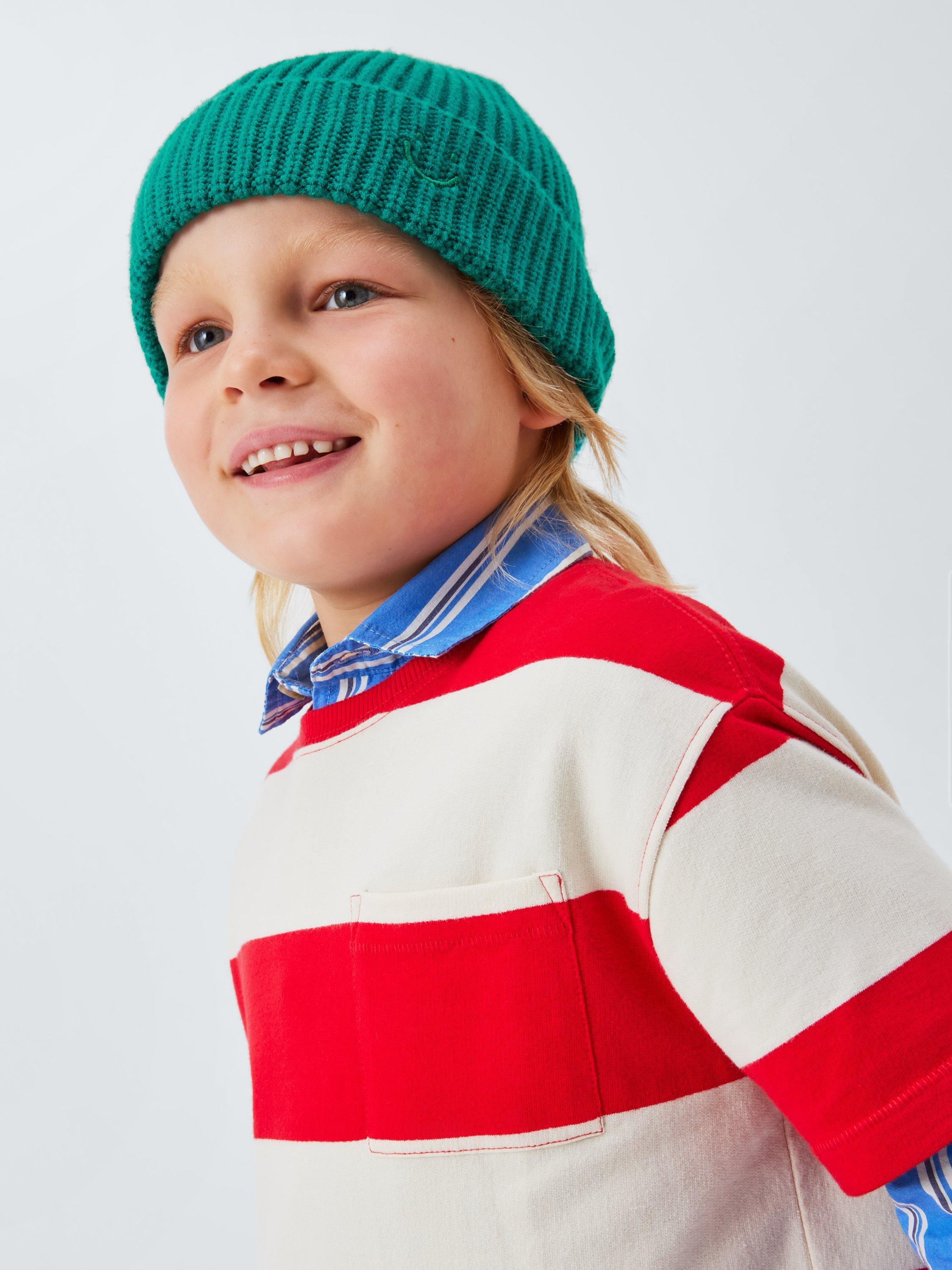 Product image 1 of 4, which shows John Lewis Kids' Knit Beanie Hat, Teal, 3-5 years