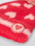 John Lewis Kids' Heart Beanie Hat, Red