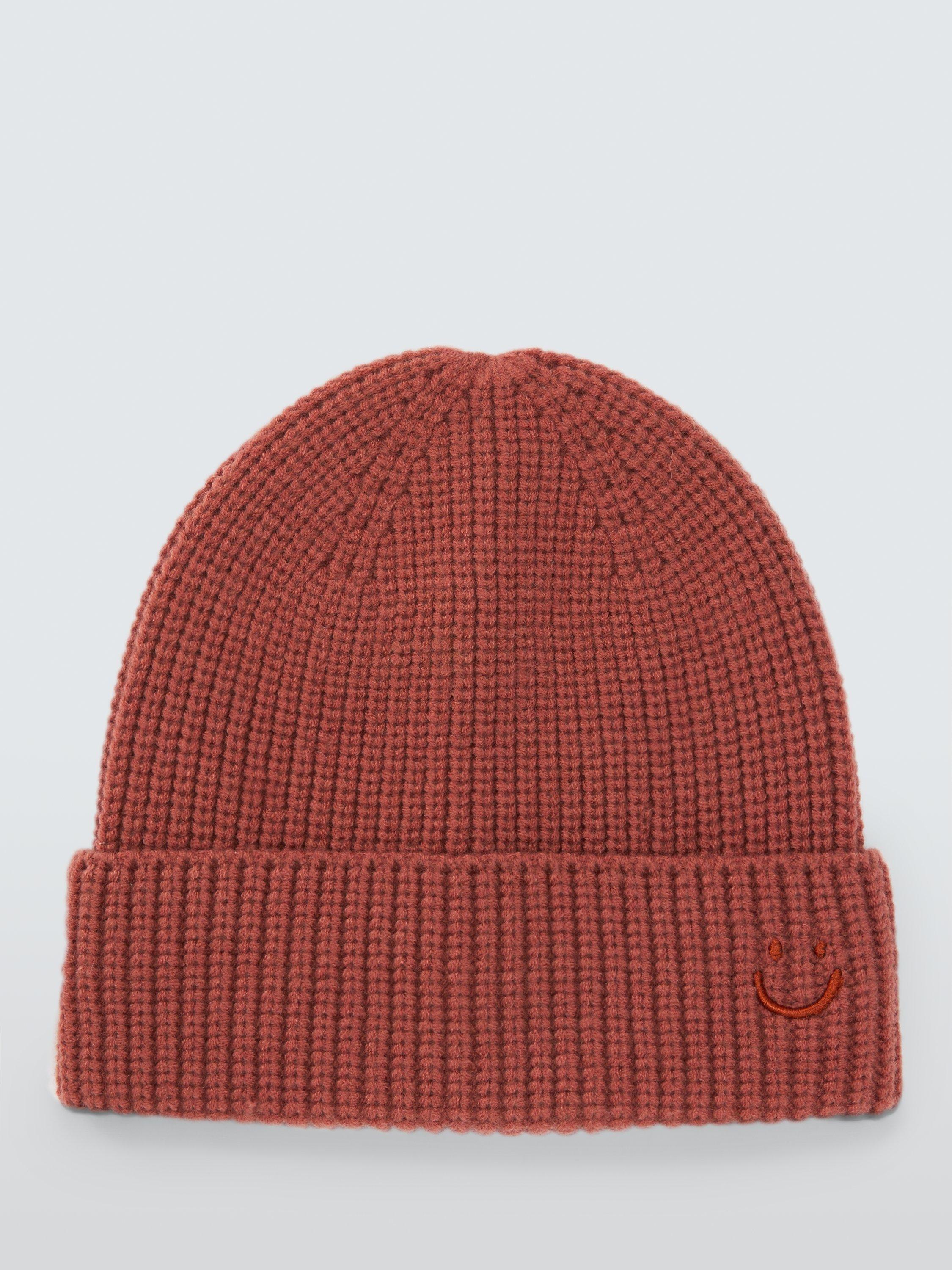 Product image 2 of 4, which shows John Lewis Kids' Knit Beanie Hat, Orange, 3-5 years