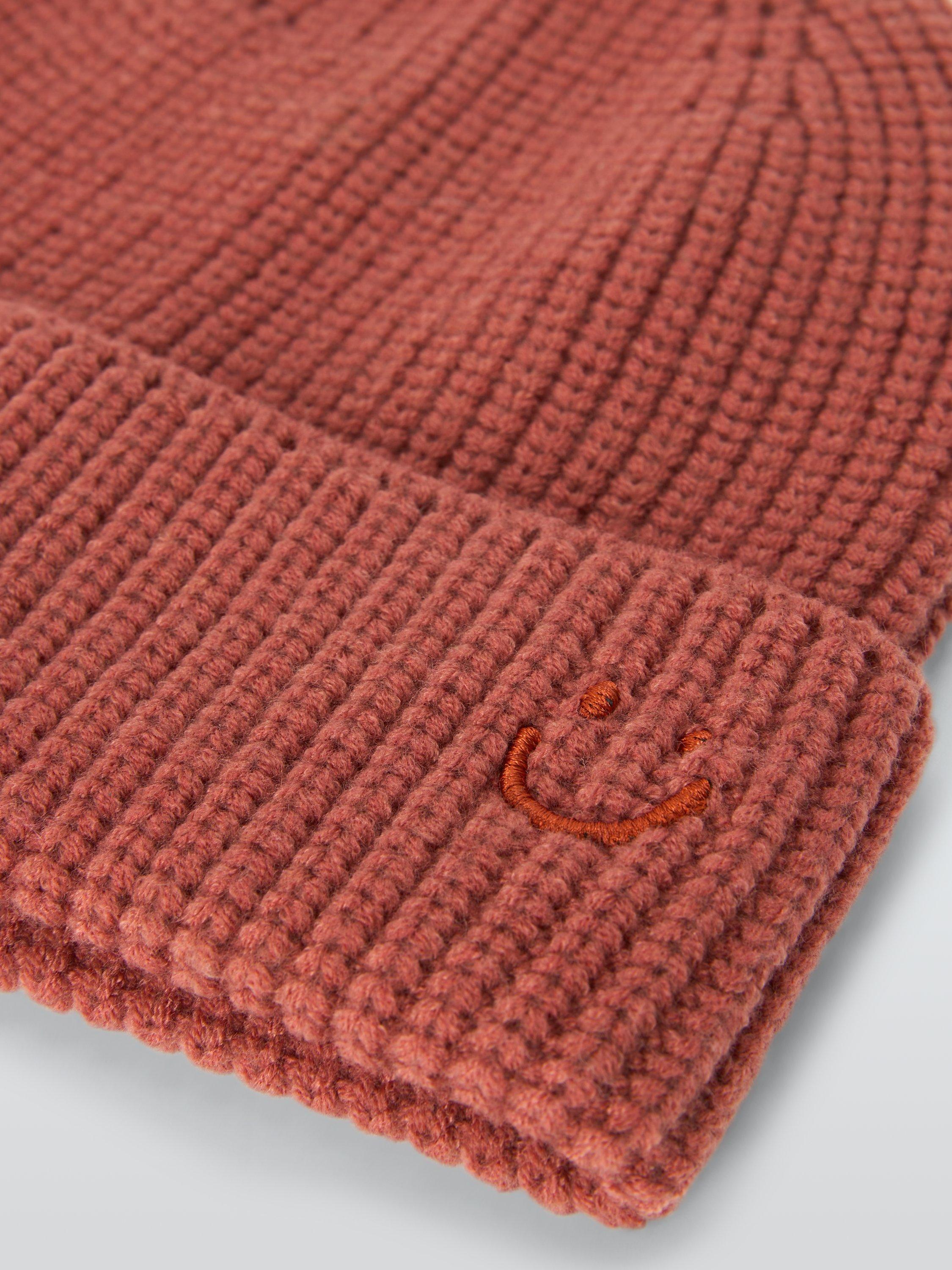 Product image 3 of 4, which shows John Lewis Kids' Knit Beanie Hat, Orange, 3-5 years