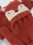 John Lewis Kids' Fox Flip Top Gloves, Orange Multi