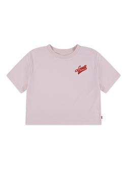Levi's Kids' Cotton Blend Boxy T-Shirt, Crystal Rose, Crystal Rose
