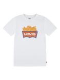 Levi's Kids' Cotton Blend French Fries Print T-Shirt, Blanc De Blanc