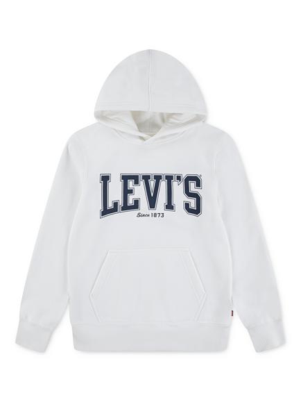 Levi's Kids' The Highway Cotton Blend Hoodie, Blanc De Blanc, Blanc De Blanc