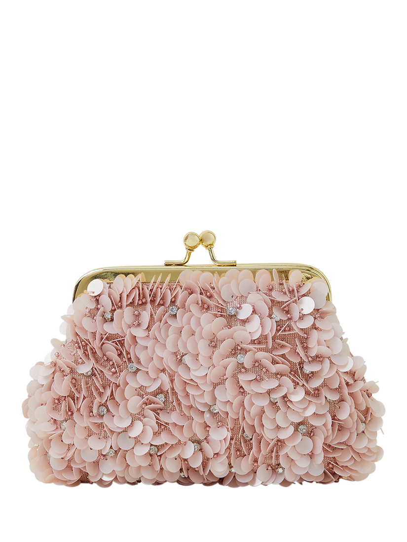 Angels by Accessorize Kids' Flower Pearl Clip Bag, Pink