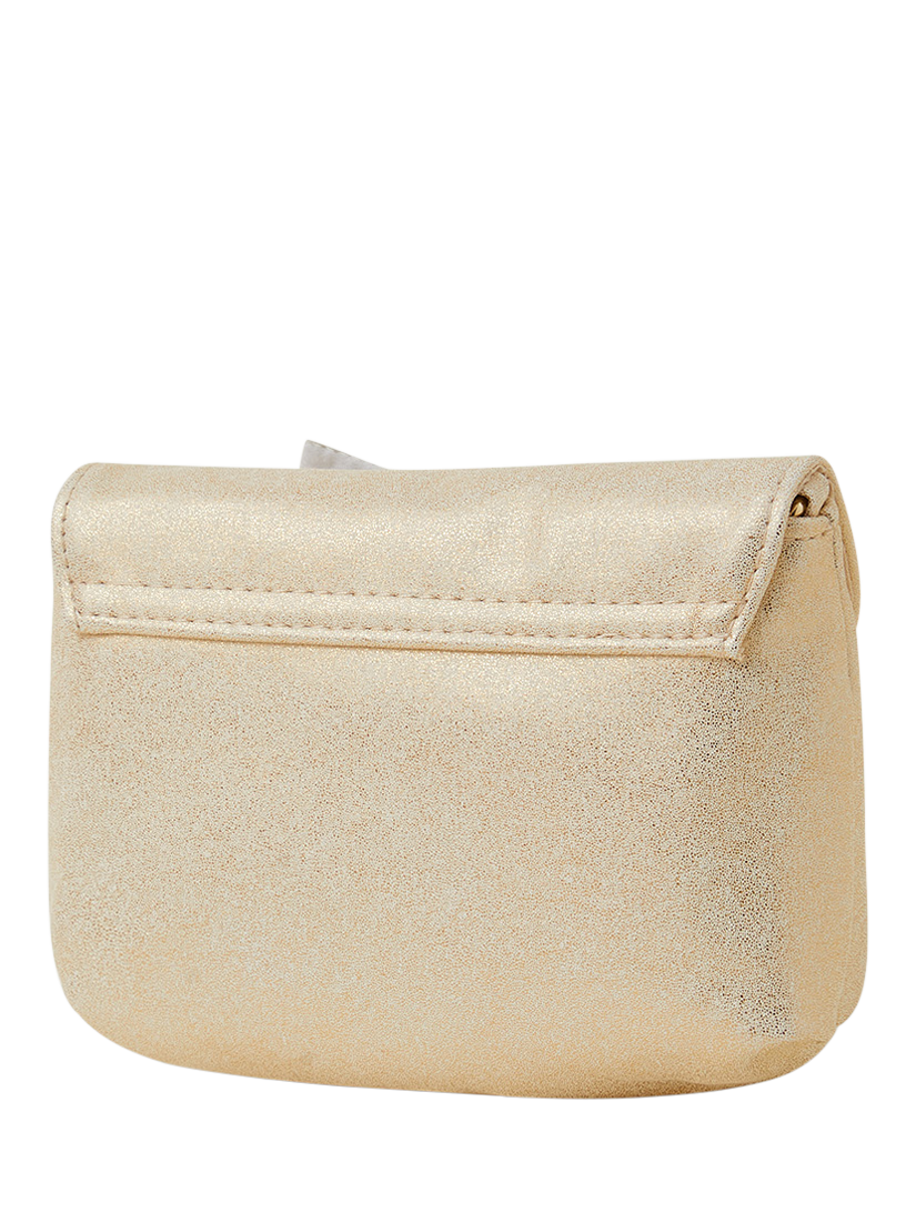 Product image 2 of 4, which shows Angels by Accessorize Kids' Bling Bow Bag, Gold, One Size