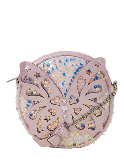 Angels by Accessorize Kids' Sequin Butterfly Bag, Pink, Pink