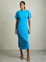 【海外限定】REISSワンピース☆Ava Colour-Blocked Jersey Midi Reiss Ava Blocked Jersey Bodycon Dress, Green/Multi