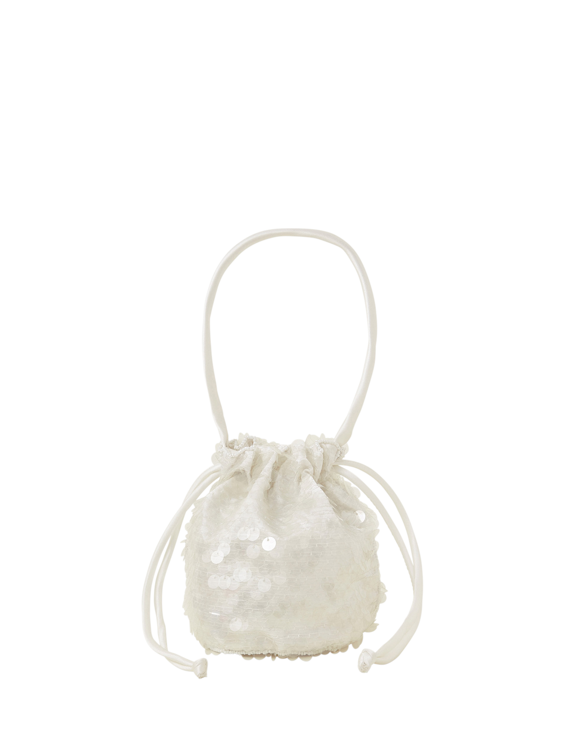 Angels by Accessorize Kids' Sequin Pouch Bag, Ivory