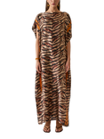 James Lakeland Zebra Stripe Print Maxi Kaftan, Multi
