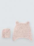 John Lewis Baby Mouse Hat & Mittens Set, Pink
