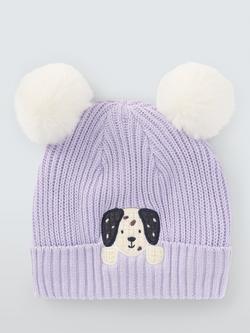 John Lewis Baby Dalmation Beanie Hat, Purple, Purple