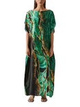 James Lakeland Marble Maxi Kaftan, Green