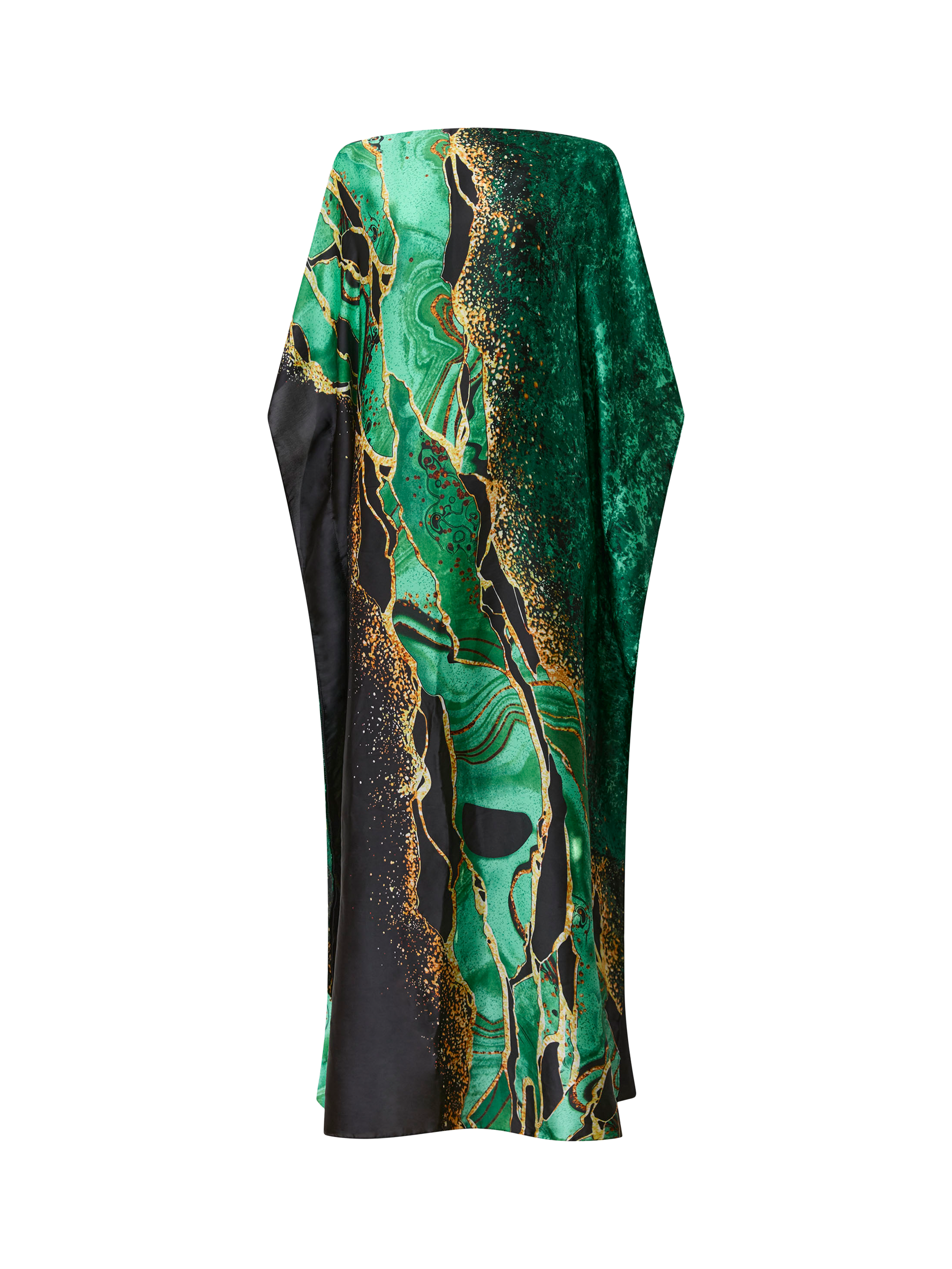 Product image 6 of 6, which shows James Lakeland Marble Maxi Kaftan, Green, One Size