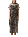 James Lakeland Floral Paisley Maxi Kaftan, Black