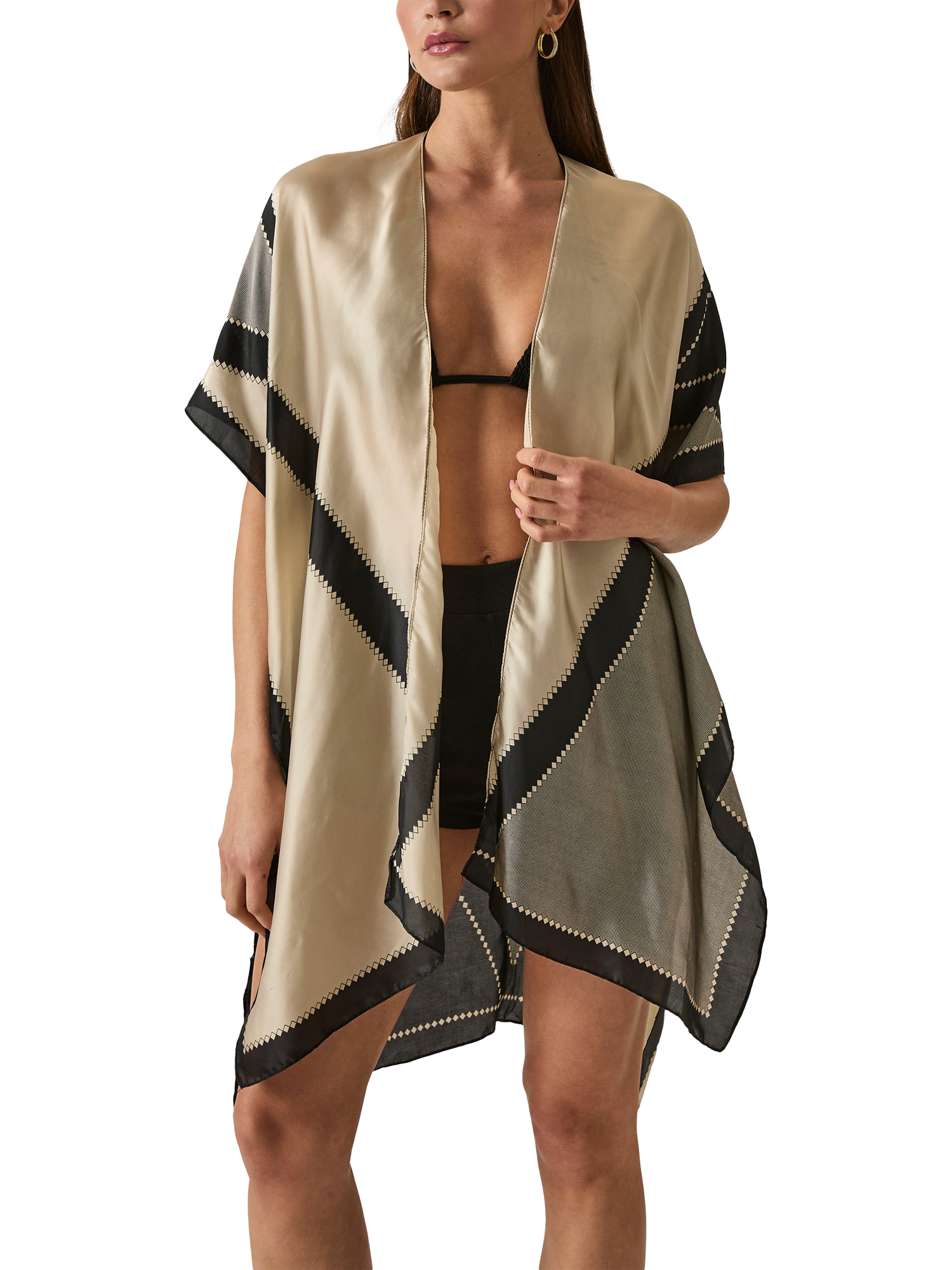 Product image 3 of 6, which shows James Lakeland Geometric Kaftan, Mutli, One Size