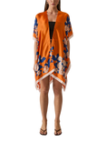 James Lakeland Flower Print Kaftan, Orange
