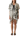 James Lakeland Marble Print Kaftan, Black/White
