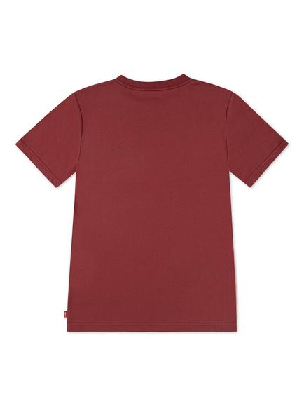 Levi's Kids' Cotton Short Sleeved Batwing T-Shirt, Red Pear - view 2, Red Pear