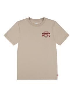 Levi's Kids' Galloping Free Cotton Blend Graphic T-Shirt, White Pepper, White Pepper