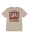 Levi's Kids' Galloping Free Cotton Blend Graphic T-Shirt, White Pepper