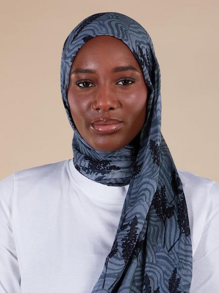Aab Naarda Print Hijab, Multi - view 2, Multi