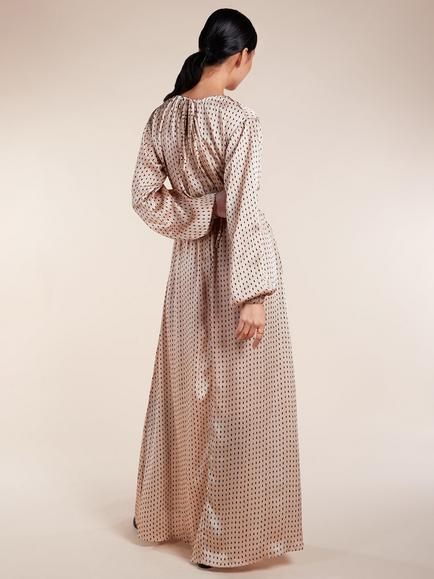Aab Namir Spot Maxi Dress, Natural/Multi - view 2, Natural/Multi