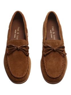 Rag & Bone Carter Suede Boat Shoes - view 2, Brown