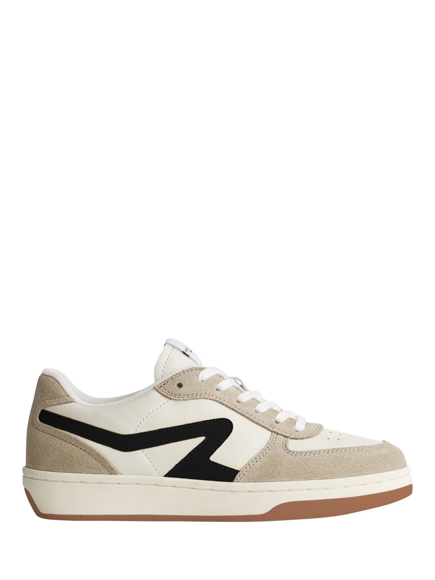 Product image 1 of 5, which shows rag & bone Retro Court Lace Up Trainers, Brown Multi, 4