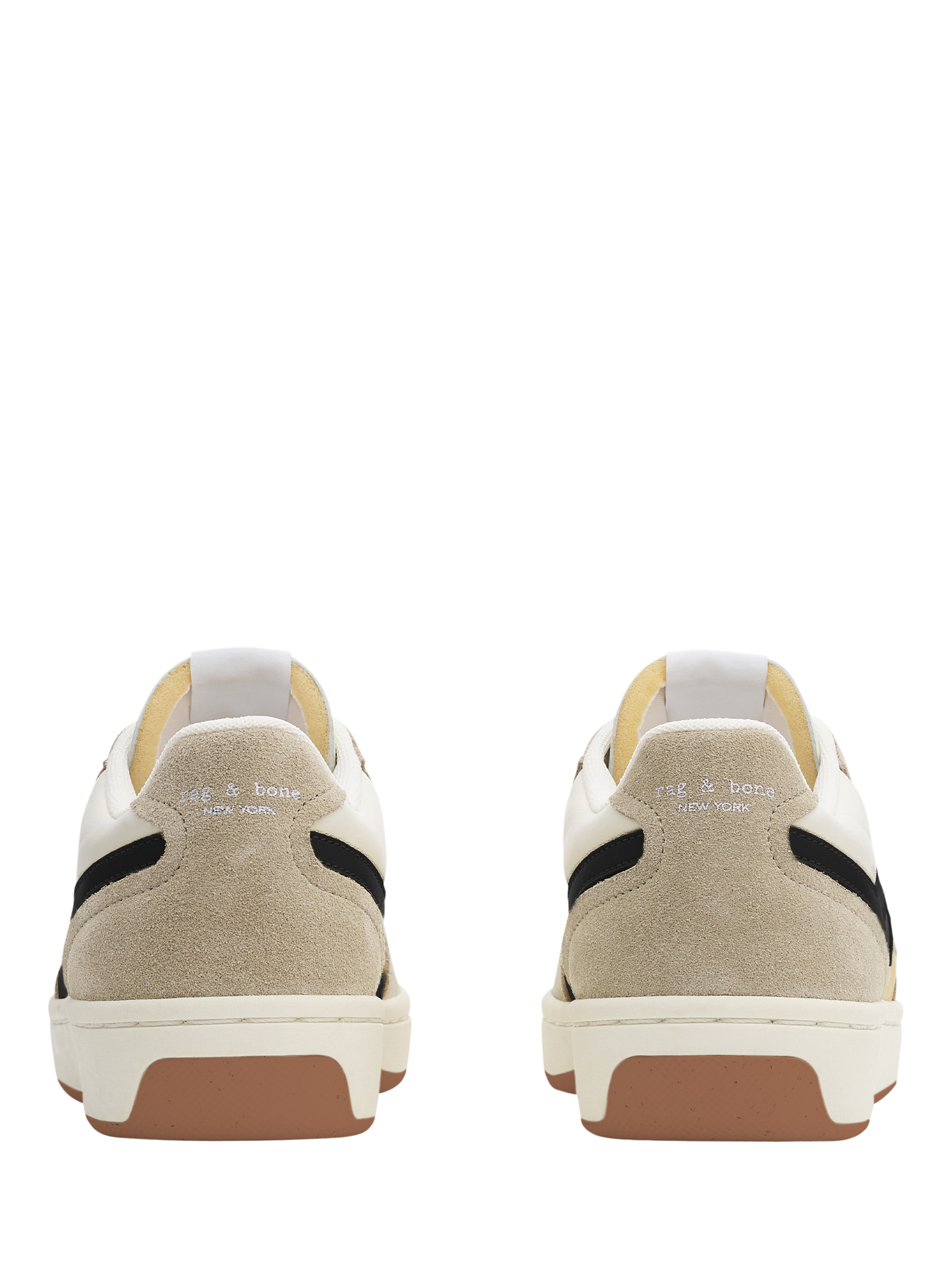 Product image 4 of 5, which shows rag & bone Retro Court Lace Up Trainers, Brown Multi, 4