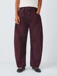 rag & bone Charlie High Rise Barrel Leg Jeans, Burgundy
