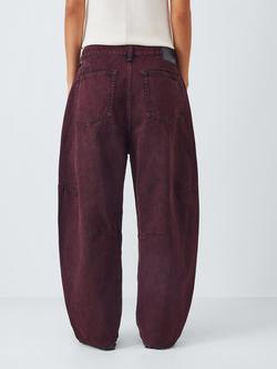 rag & bone Charlie High Rise Barrel Leg Jeans, Burgundy - view 2, Burgundy
