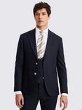 Moss Tailored Fit Matte Linen Sorona Blend Suit Jacket, Blue