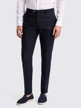 Moss Slim Fit Linen Rich Suit Trousers, Navy
