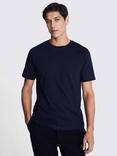 Moss Cotton Regular Fit Short Sleeve T-Shirt, Navy