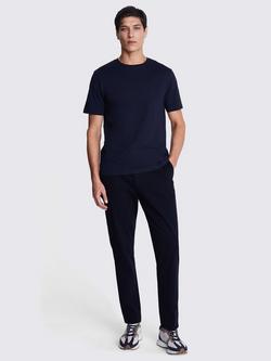 Moss Cotton Regular Fit Short Sleeve Crew Neck T-Shirt - view 2, Navy