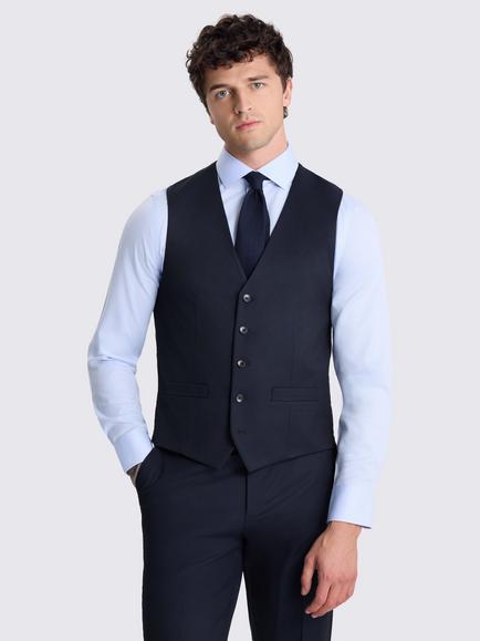Moss Tailored Fit Stretch Suit Waistcoat, Ink