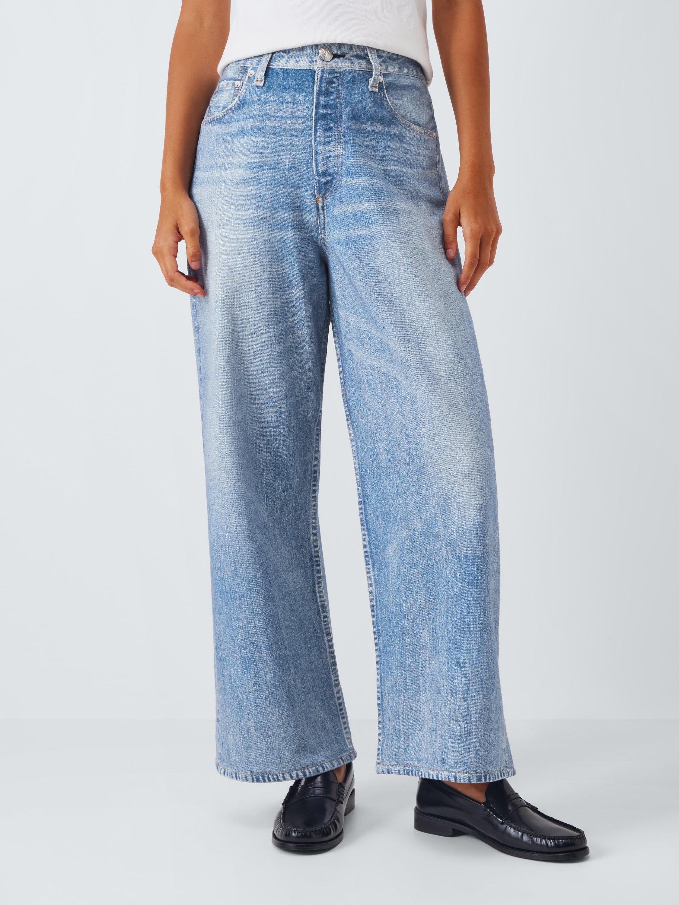 rag & bone Andi Miramar Wide Leg Jeans, Light Blue