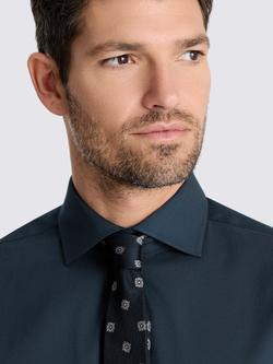 Moss Regular Fit Stretch Shirt - view 2, Dark Blue